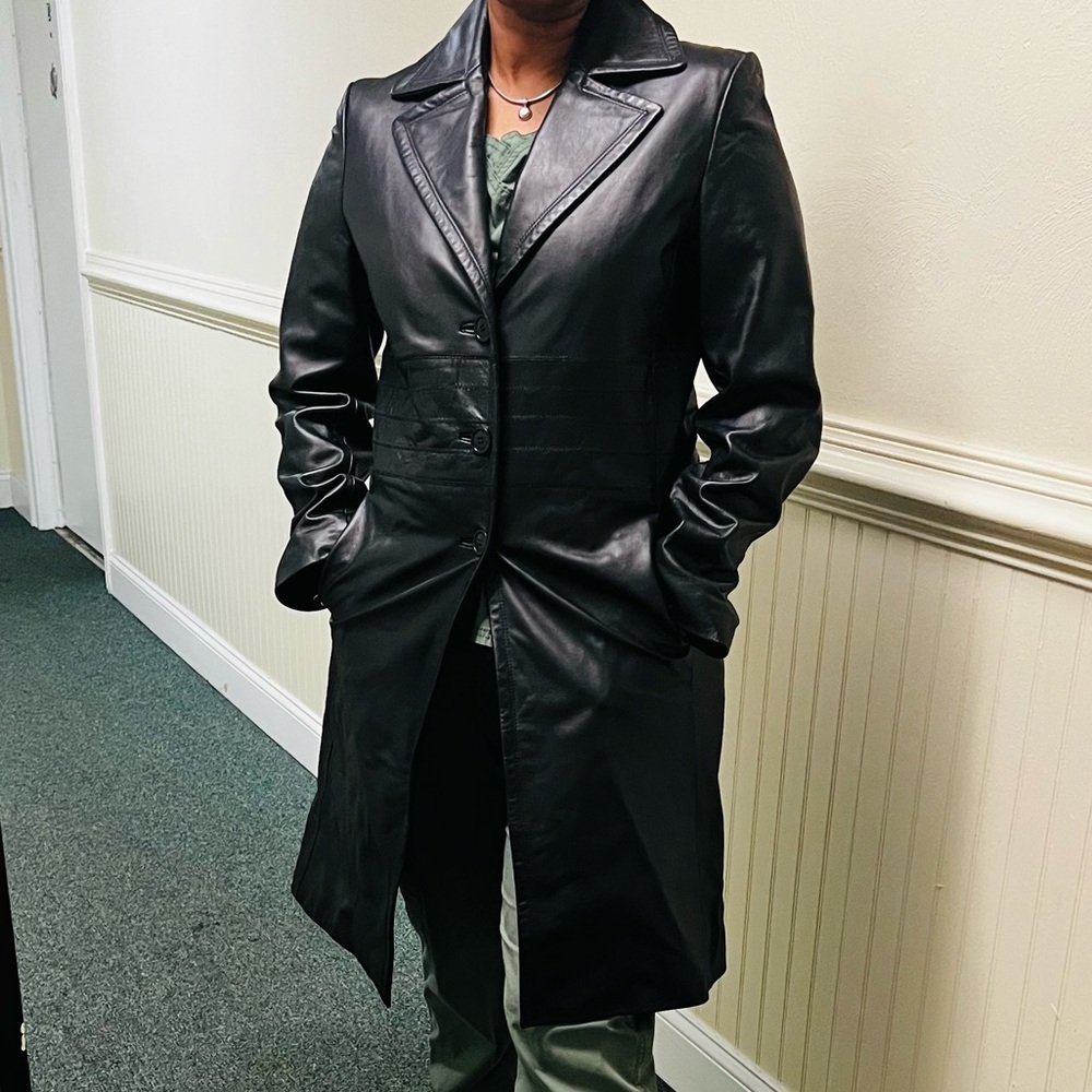 Nine West Black Trench Coat
